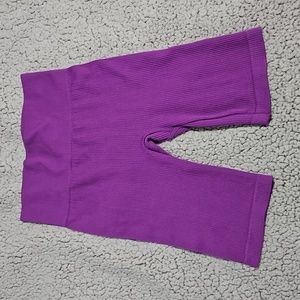 Purple stretch biker shorts